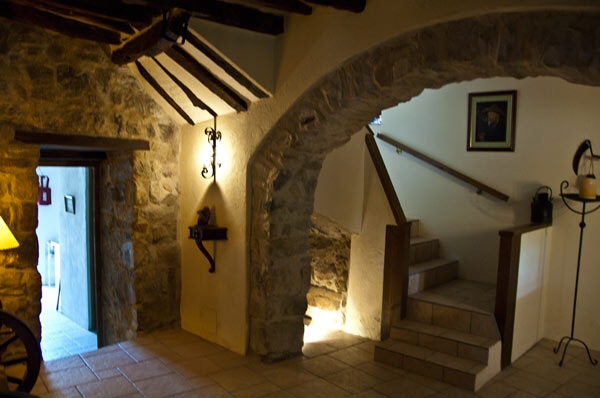 The interior of the masia