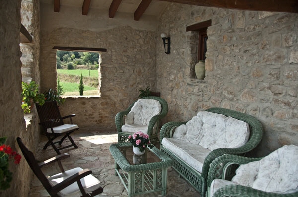 The garden of the beautiful old masia