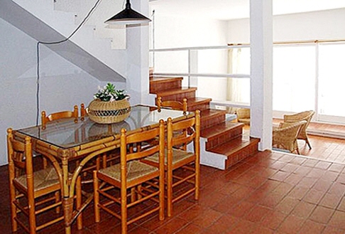 Mediterranean dining and living area