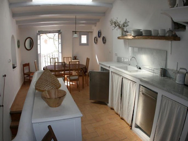Kitchen and dining room of the house in Cadaqués